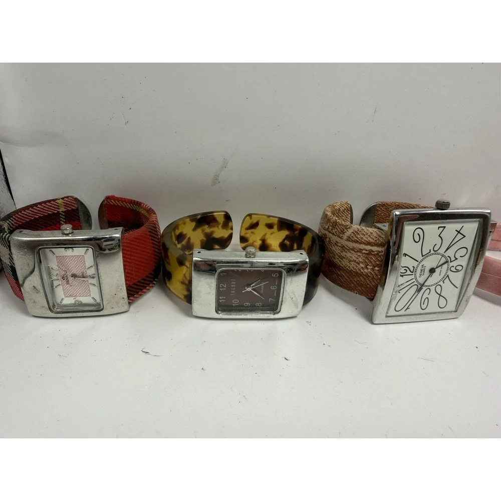 Mixed Cuff Bangle Bracelet‎ Watches Lot Of 20 Mixed Materials